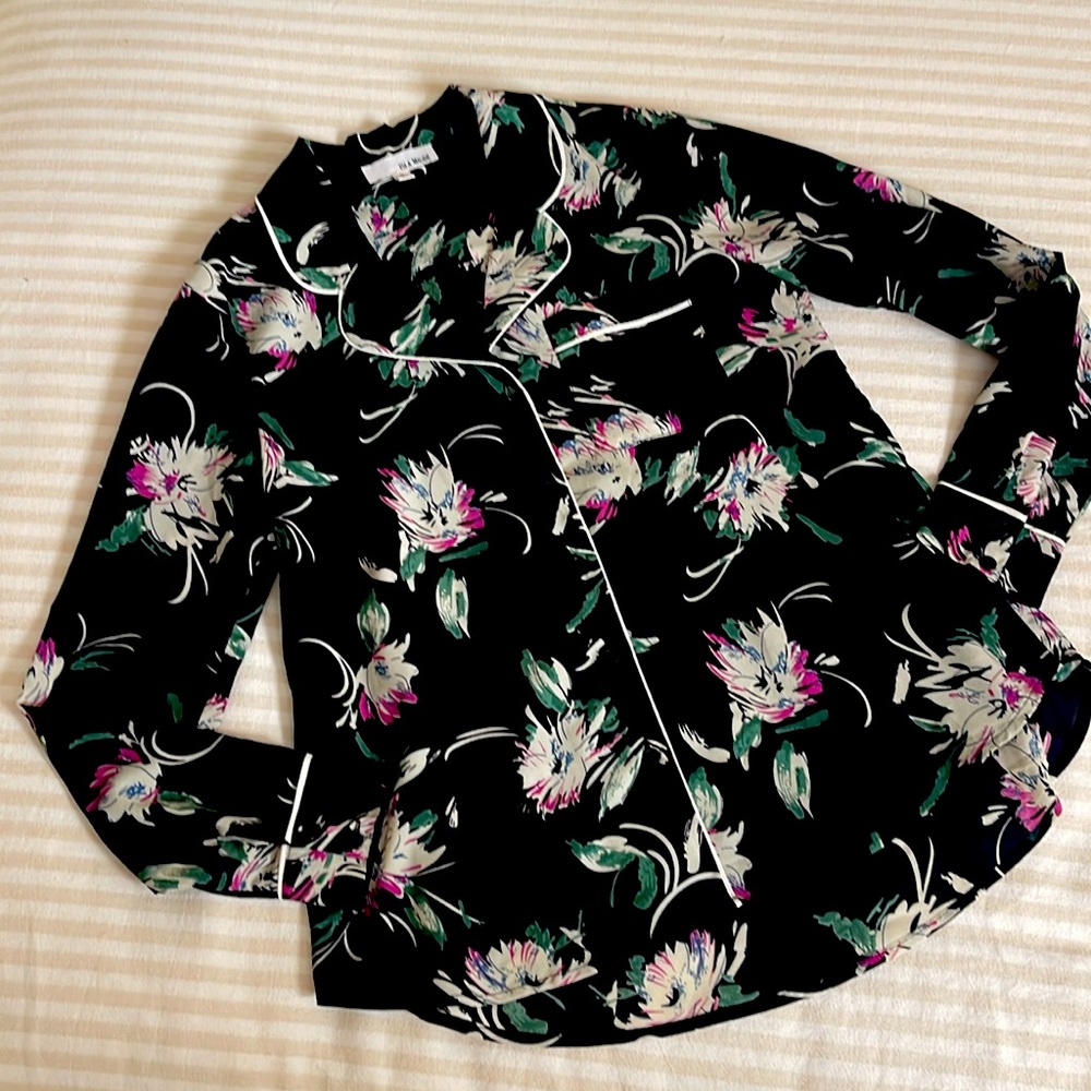 Anthropologie Button Down the Front Floral Blouse